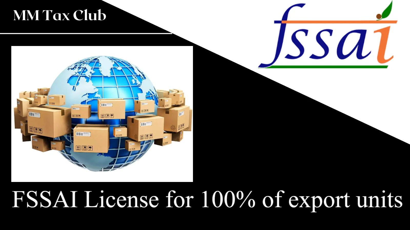 FSSAI License for 100% of export units,